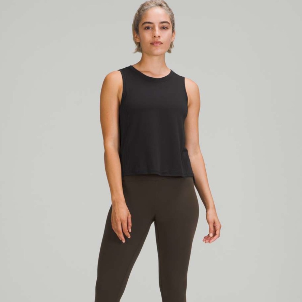 Lululemon Train to Be Black Mesh Tank Top